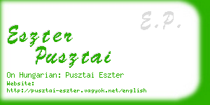 eszter pusztai business card